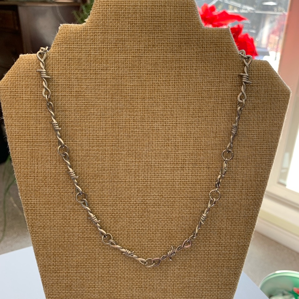 Barbed Wire Chain Necklace View 5